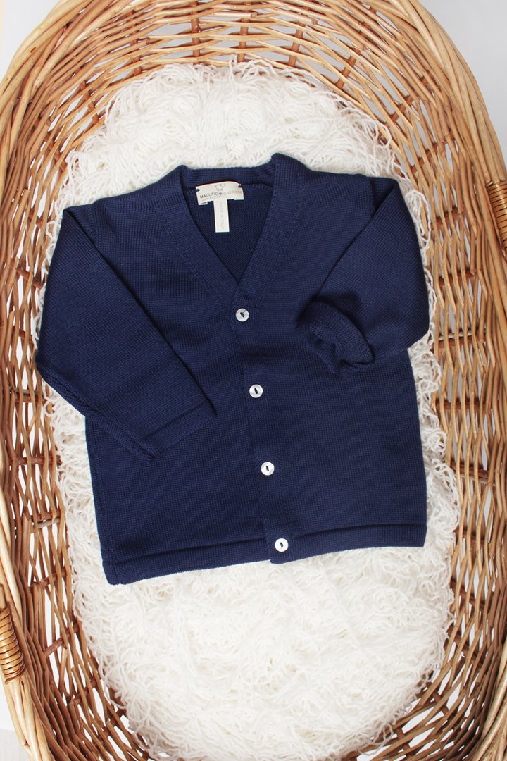 Cardigan basico pura lana neonato