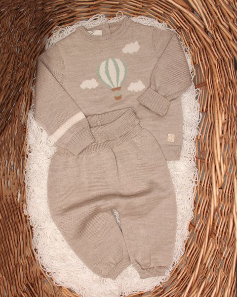Completo mongolfiera unisex in pura lana merino extrafine