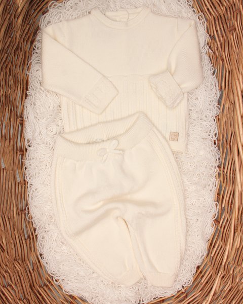 Completo neonato in pura lana vergine merino extrafine