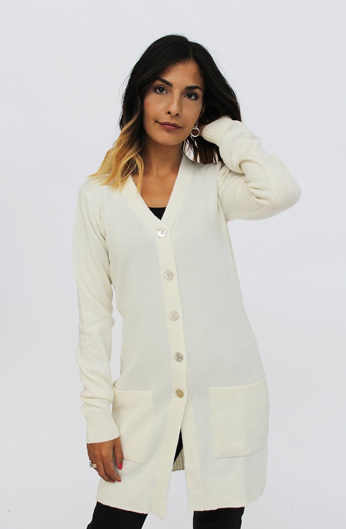 Cardigan lungo cashmere blend donna