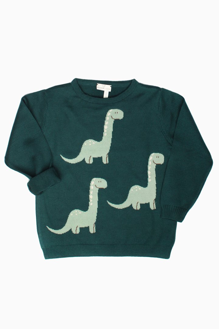 Maglioncino dinosauri pura lana merino