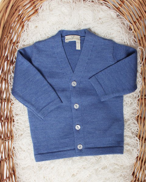 Cardigan basico pura lana neonato