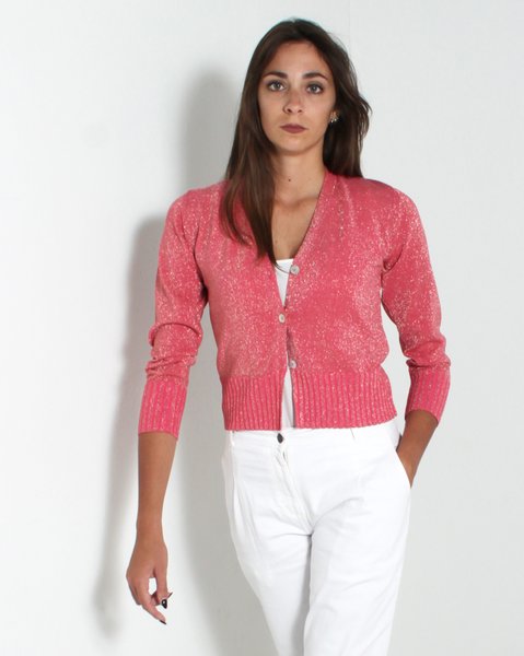 Cardigan lurex donna