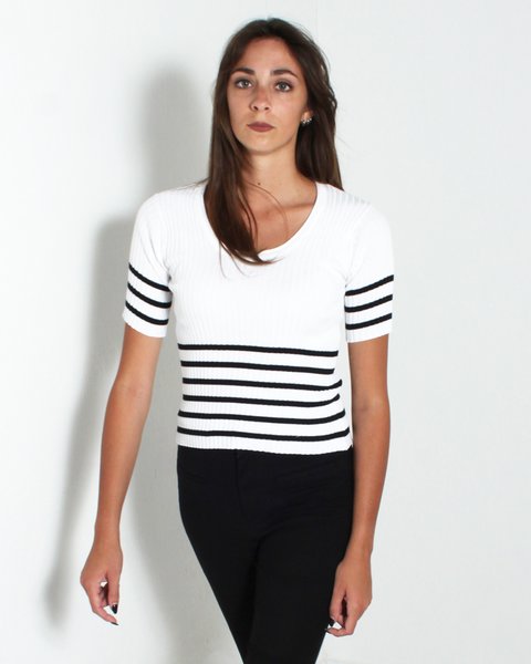 Maglia coste cotone donna