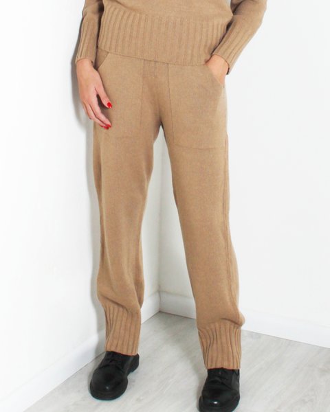 Pantalone tasche sport cashmere blend donna