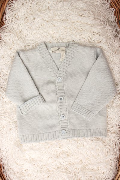 Cardigan pura lana neonato