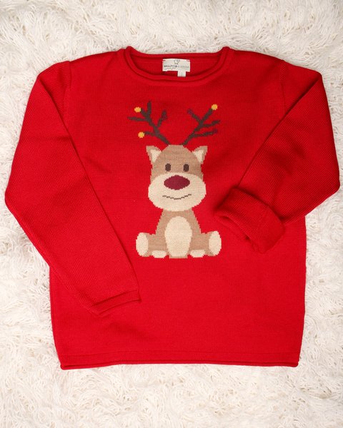 Maglione natale bimbi in pura lana merino