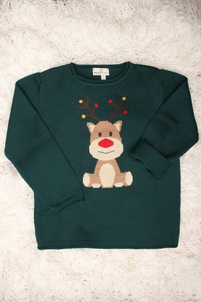 Maglione natale bimbi in pura lana merino