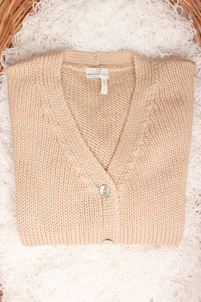 Cardigan palloncino pura lana merinos