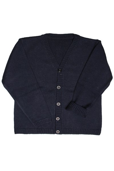 Cardigan bambino in pura lana merinos