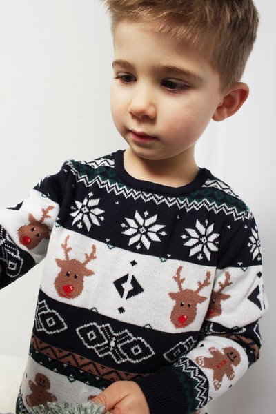Maglia natale ragazzi in pura lana