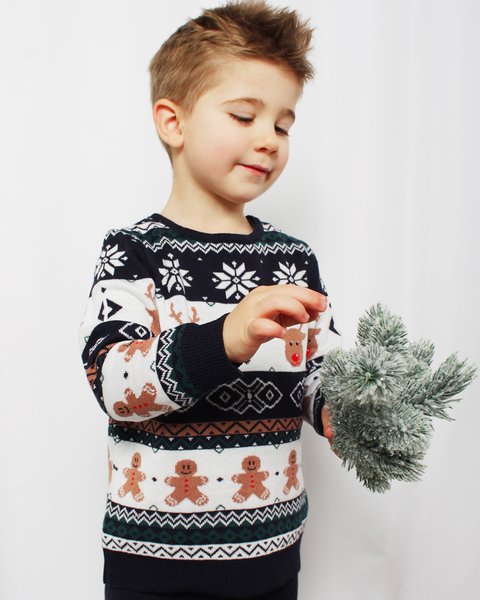 Maglia natale ragazzi in pura lana
