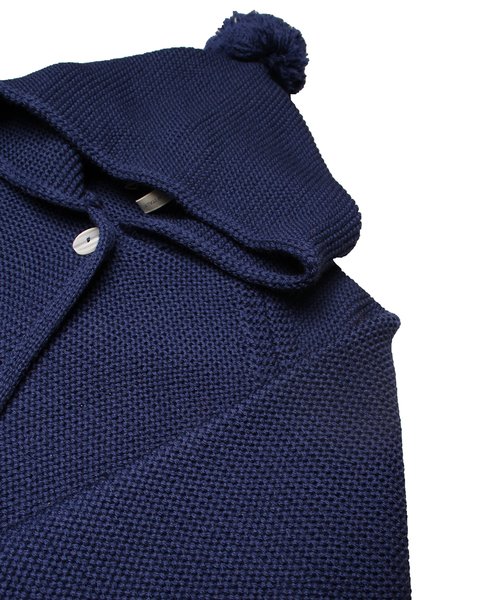 Giacca links con cappuccio in pura lana merinos per bimbi