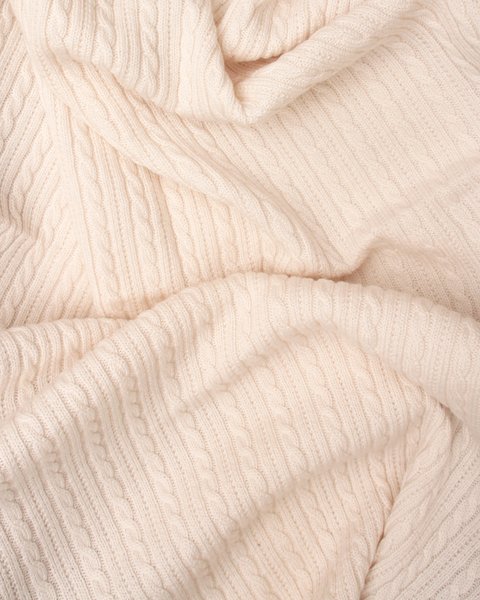 Coperta treccine culla in pura lana merinos