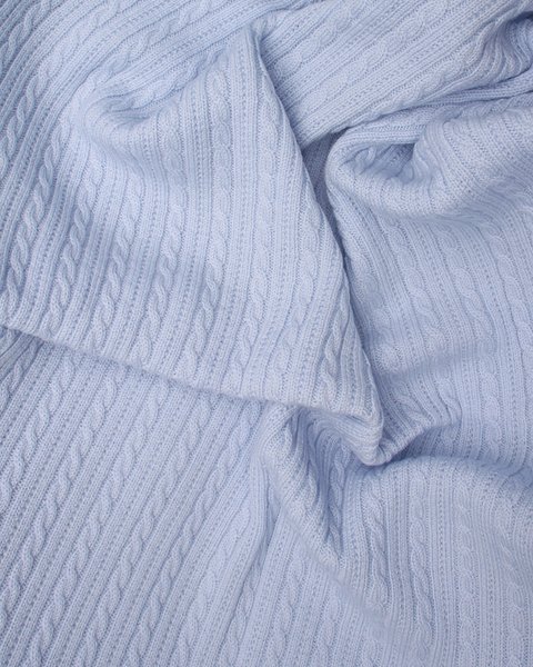 Coperta treccine culla in pura lana merinos