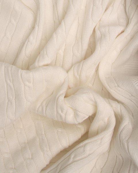 Coperta trecce culla in puro cotone bio