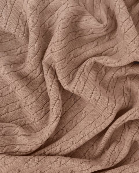 Copertina neonato in lana a trecce misura 80*100cm - essential