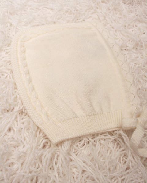 Cappello neonata coppola in pura lana merino