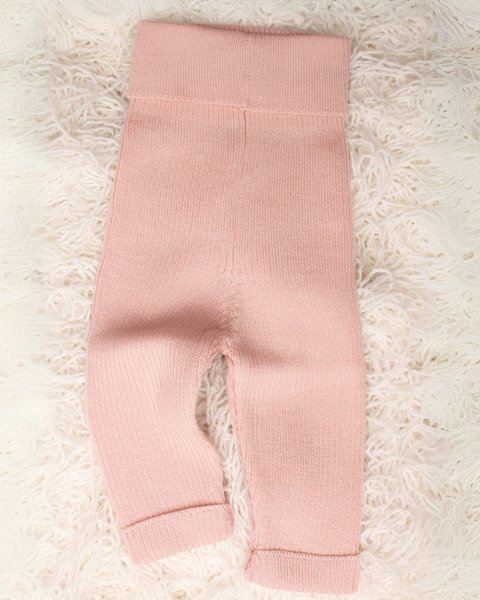 Pantaloni in maglia costina neonati in pura lana merinos
