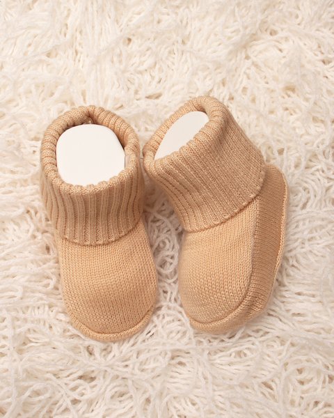 Scarpine neonato in puro cotone bio