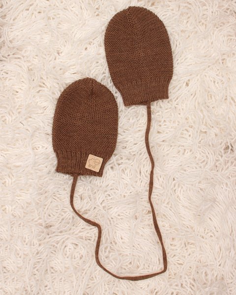 Muffole neonato nascita in pura lana merinos extrafine