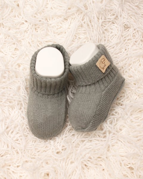 Scarpine neonato unisex in puro cashmere