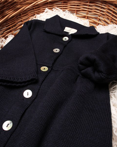 Cappottino neonata impero in pura lana merino