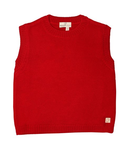 Gilet pura lana merinos bimbi unisex