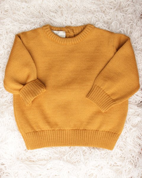 Maglia lana merino per neonati basica