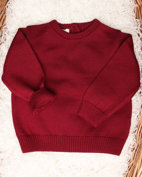 Maglia lana merino per neonati basica