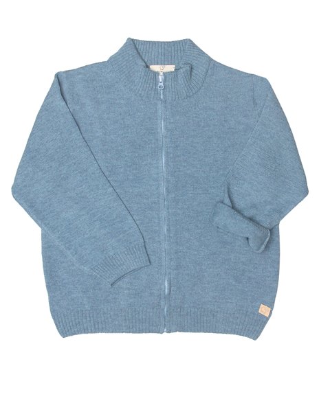 Giacchino bimbo zip in pura lana merino ultrafine