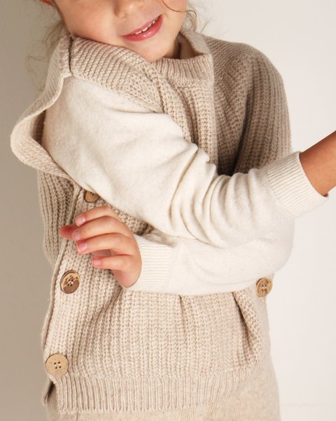Gilet in maglia  in pura lana merino ultrafine
