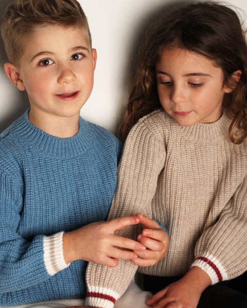 Maglione bambini in pura lana merino ultrafine