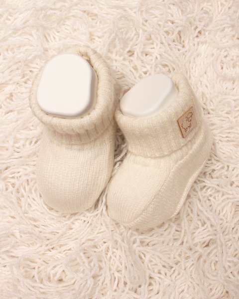Scarpine neonato unisex in puro cashmere