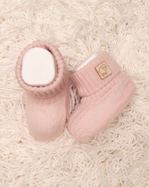Scarpine neonato unisex in puro cashmere