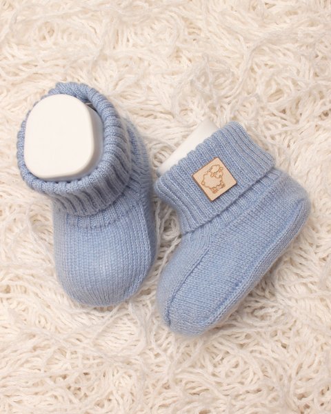 Scarpine neonato unisex in puro cashmere
