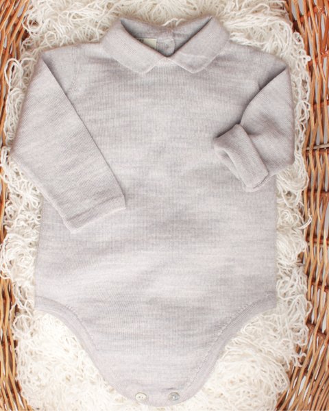 Body neonato pura lana merino