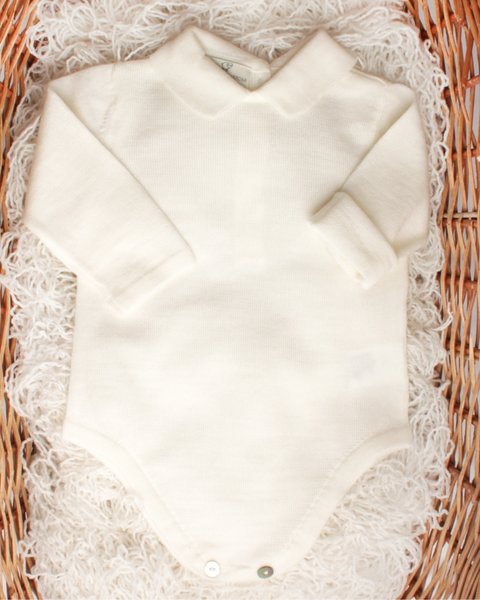 Body neonato pura lana merino