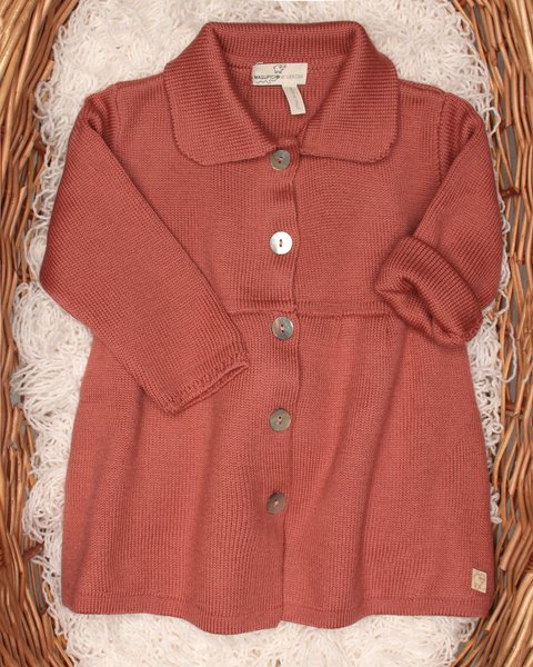Cappottino neonata impero in pura lana merino