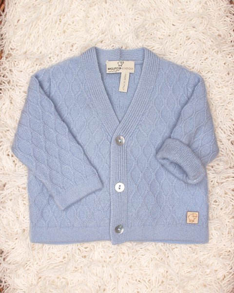 Cardigan neonati losanghe in puro cashmere