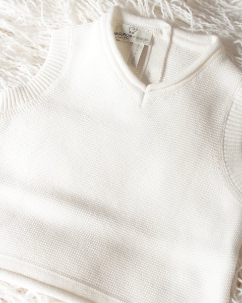 Gilet links in puro cotone bio neonati