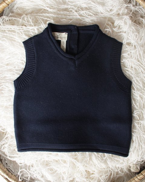 Gilet links in puro cotone bio neonati