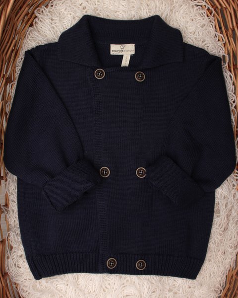 Cappotto doppiopetto in puro cotone bio
