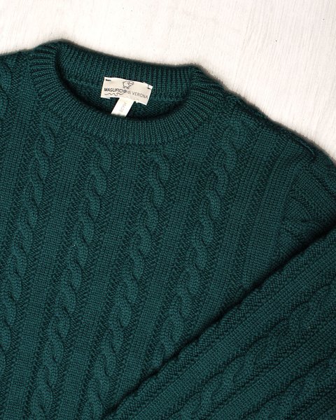 Maglione trecce di pura lana merinos ragazzi