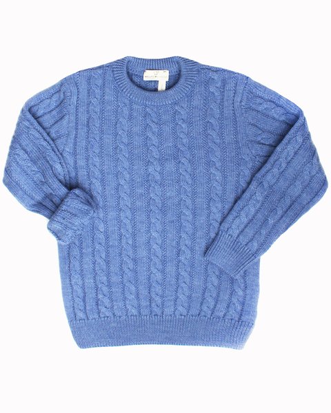 Maglione trecce di pura lana merinos ragazzi