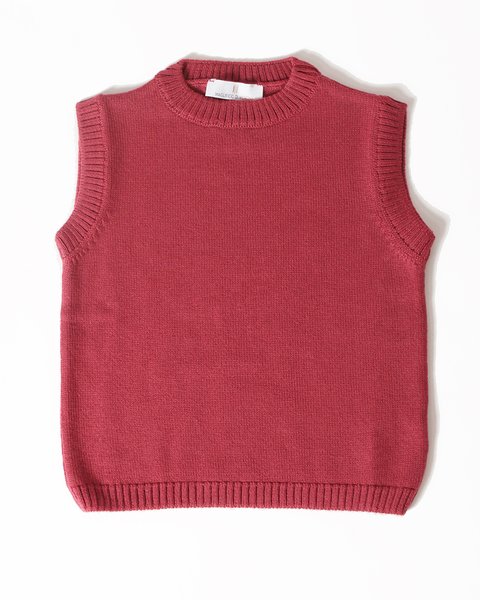 Gilet pura lana merinos bimbi unisex