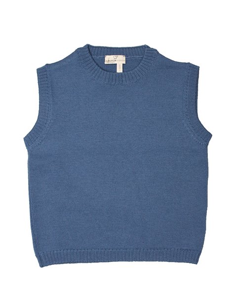 Gilet pura lana merinos bimbi unisex