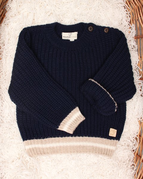 Maglione neonati unisex in pura lana merino ultrafine