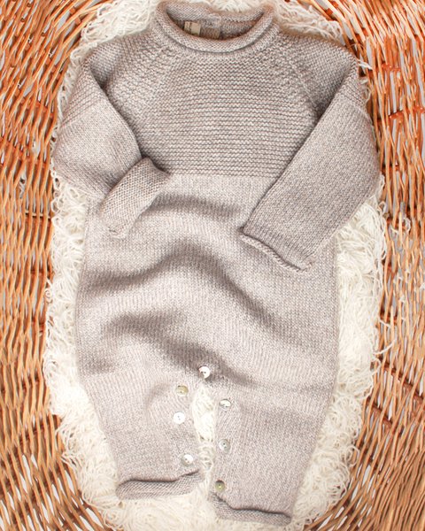 Tutina neonato moulinè pura lana merino