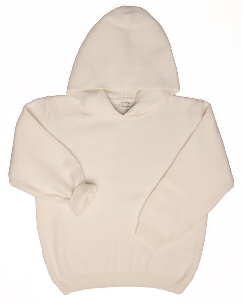 Felpa in maglia ragazzi in pura lana merino ultrafine